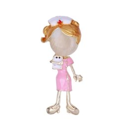 Martisor Brosa Doctorita Rochie Roz