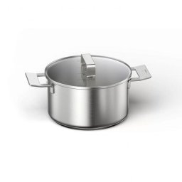 Oala pentru tocanite cu capac de sticla BOSCH by Schulte-Ufer Pro Induction 65115-20 - 17006182, diametru 20 cm, 3.5 l, manere fixe Cool-Touch