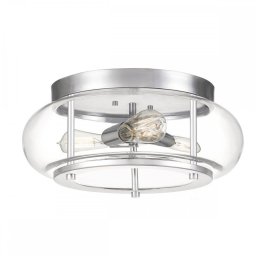 Plafoniera baie Quoizel Trilogy, crom, D:40,6 cm, 3xE27, IP44, QZ-TRILOGY-F-M-BATH