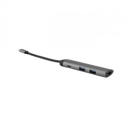 Hub USB Type-C VERBATIM 49140, USB 3.0, HDMI, Gri-Negru