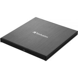Blu-Ray Writer extern VERBATIM Slimline 43888 Ultra HD 4K, USB 3.1, Negru