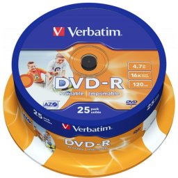 DVD-R VERBATIM 43538, 16x, 4.7GB, 25buc - Cake
