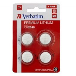 Baterii Verbatim, Lithium, CR2016, 3V, 4buc, 49531