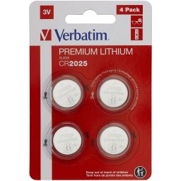 Baterii Verbatim, Lithium, CR2025, 3V, 4buc, 49532