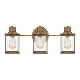 Aplică baie stil industrial Riggs, alamă, L:56 cm, 3xE27, IP44, QZ-RIGGS3-BATH-WS