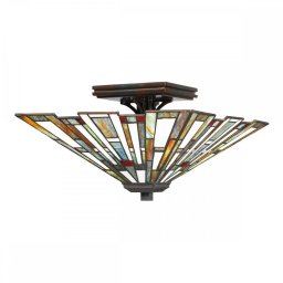 Plafoniera Maybeck Tiffany, bronz, QZ-MAYBECK-F