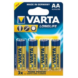 Baterie VARTA alkaline BAVA 4106 LONG, R6 (AA,) 4 bucati longlife