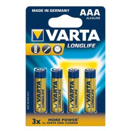 Baterie alcalina VARTA BAVA 4103 LONG, R3 (AAA,) 4 bucati longlife