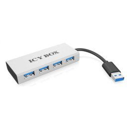IcyBox 4xPort USB 3.0 Hub, Silver