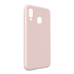 Husa Lemontti Husa Silicon Soft Slim Samsung Galaxy A20e Pink Sand (material mat si fin, captusit cu microfibra)