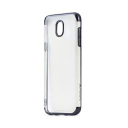 Husa Meleovo Husa Silicon Flash Soft II Samsung Galaxy J5 (2017) Black 360 (transparent cu margini electroplacate)
