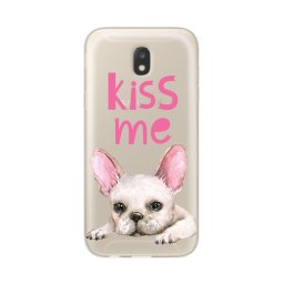 Husa Lemontti Husa Silicon Art Samsung Galaxy J5 (2017) Pug Kiss