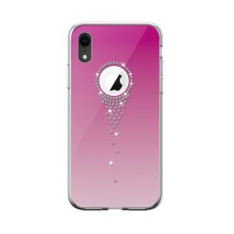 Husa Devia Carcasa Angel Tears iPhone XR Gradual Rose Red (cu cristale, protectie 360�)