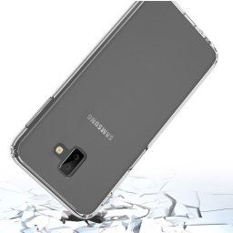 Husa Just Must Carcasa Pure II Samsung Galaxy J6 Plus Black (spate transparent, margini flexibile)