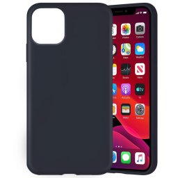 Husa Lemontti Husa Liquid Silicon iPhone 11 Pro Dark Blue (protectie 360�, material fin, captusit cu microfibra)