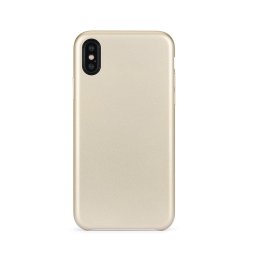 Husa Meleovo Carcasa Pure Gear II iPhone X / XS Gold (culoare metalizata fina, interior piele intoarsa)