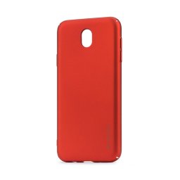 Husa Meleovo Carcasa Metallic Slim 360 Samsung Galaxy J3 (2017) Red (culoare metalizata fina)