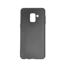 Husa Meleovo Carcasa Metallic Slim 360 Samsung Galaxy A8 Plus (2018) Black (culoare mata fina)