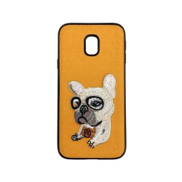 Husa Lemontti Carcasa Embroidery Samsung Galaxy J5 (2017) Orange Puppy