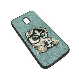 Husa Lemontti Carcasa Embroidery Samsung Galaxy J5 (2017) Gray Puppy