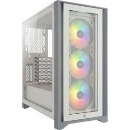 Carcasa iCUE 4000X RGB, Mid-Tower, fara sursa, ATX, White