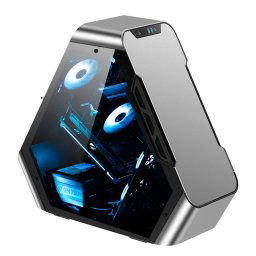 Carcasa TR03-A Showcase, Tempered Glass - Silver