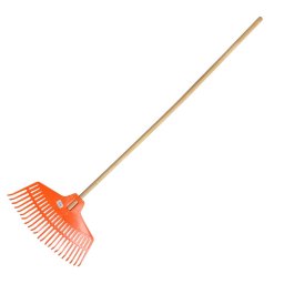 GREBLA PLASTIC CU MANER LEMN 120CM / 23 DIN?I