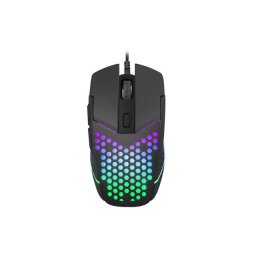 Mouse Fury Battler, 6400dpi, optic, USB cu fir, Negru