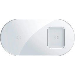 Simple 2 in 1 Qi 18W, compatibilitate smartphones si airpods, cablu Type-C la USB inclus, alb