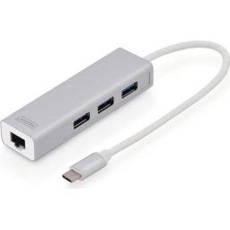 Digitus USB-C 3.0 3-Port Hub with GE-LAN