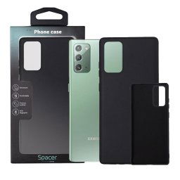 Husa HUSA SMARTPHONE Spacer pentru Samsung Galaxy Note 20, grosime 2mm, material flexibil silicon + interior cu microfibra, negru "SPPC-SM-GX-N20-SLK