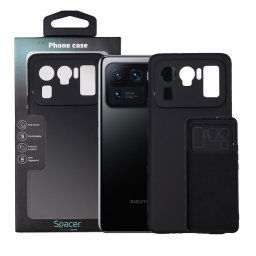Husa HUSA SMARTPHONE Spacer pentru Xiaomi Mi 11 Ultra 5G, grosime 2mm, material flexibil silicon + interior cu microfibra, negru "SPPC-XI-MI-11U5G-SLK