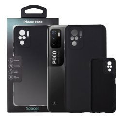 Husa HUSA SMARTPHONE Spacer pentru Xiaomi Pocophone M3 Pro 5G, grosime 2mm, material flexibil silicon + interior cu microfibra, negru "SPPC-XI-PC-M3P5G-SLK