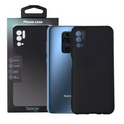 Husa HUSA SMARTPHONE Spacer pentru Xiaomi Redmi Note 10 S, grosime 2mm, material flexibil silicon + interior cu microfibra, negru "SPPC-XI-RM-N10S-SLK