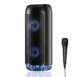 Boxa portabila Karaoke Partybox UNI BT, Radio, MP3 Player, 30W RMS, Difuzoare Stereo Negru