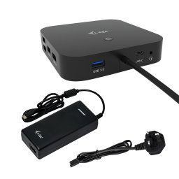 i-tec USB-C Dual Display Docking Station, Docking Station (black, DisplayPort, 100 Watt PD, LAN)
