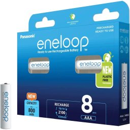 Panasonic Eneloop, battery (AAA (Micro), 8 pieces)