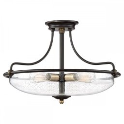 Plafoniera Quoizel Griffin, bronz, QZ-GRIFFIN-SFM-C-PNAB