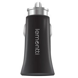 Lemontti Incarcator Auto 3.4A Dual USB Negru-T.Verde 0.1 lei/buc