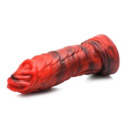 Creature Cocks Fire Dragon Red Scaly Silicone Dildo