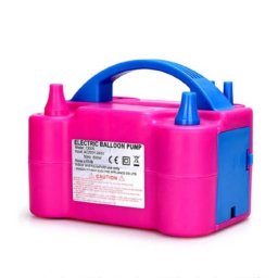 Compresor Profesional pentru umflat baloane si obiecte gonflabile, Putere 600 W, Alimentare 220 V, Culoare RozAlbastru