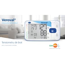 Veroval - Tensiometru de brat validat clinic, 5 ani garantie, manseta 22-42 cm, transfer date