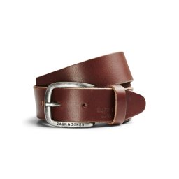 JACK & JONES Curea 'JJIPaul' maro / argintiu