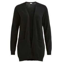 VILA Geacă tricotată 'Ril' negru