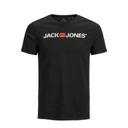 Jack & Jones Plus Tricou 'JJECorp' roșu deschis / negru / alb
