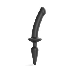 strap-on-me Semi-Realistic Switch Plug-in 2in1 Dildo & Butt Plug Black S