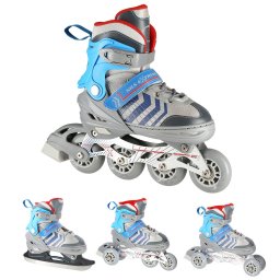 Role Reglabile 4in1 Nils Extreme NH18192 Gri Albastru