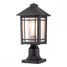 Pitic exterior Cedar Point, bronz, H:44,5 cm, 1xE27, IP44, QZ-CEDAR-POINT3-M-BK