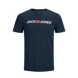 Jack & Jones Plus Tricou bleumarin / roșu pepene / alb