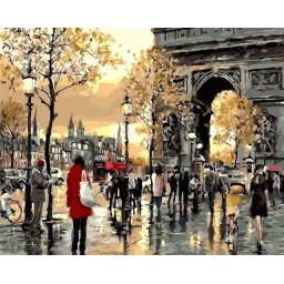 Set pictura pe numere, cu sasiu, Arcul de triumf, 40x50 cm